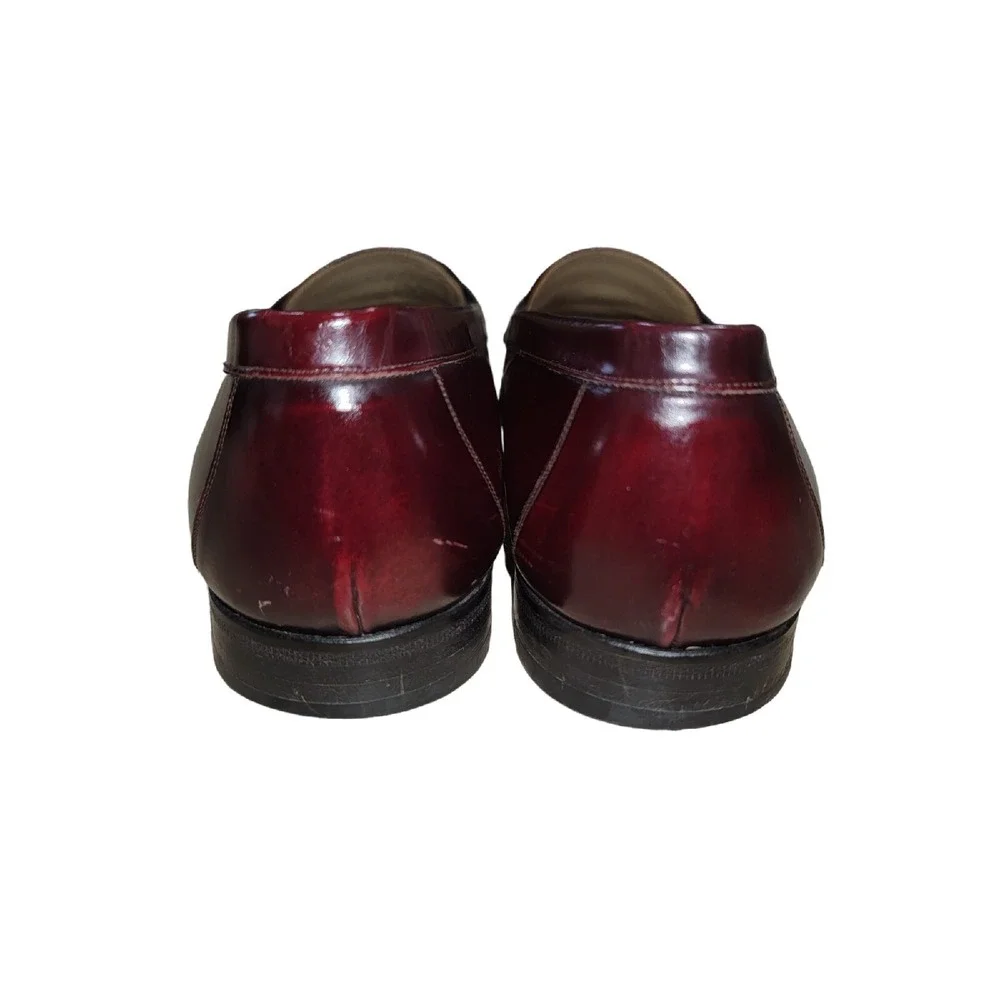 Mezlan Santander Tassel Loafers Men's 9.5W Oxblood Leather Moc Toe Dress Shoes